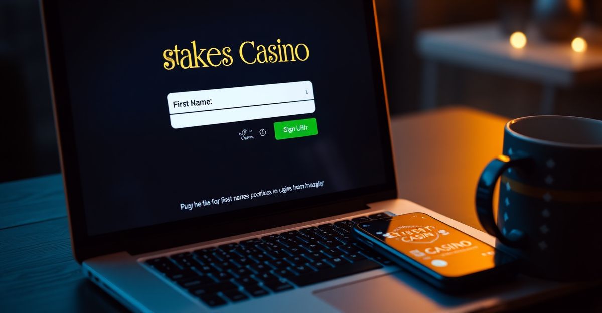 Les étapes de l'inscription sur Stakes Casino